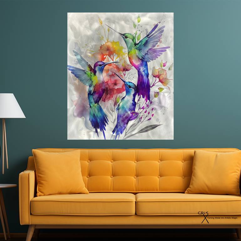 Original Art Deco Animal Mixed Media by Cris X
