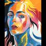 Colorful Abstract Portrait Painting – "Yearning"