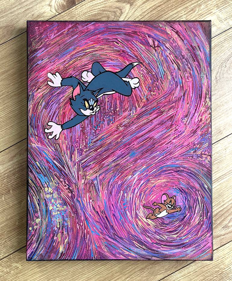 Original Abstract Expressionism Cartoon Painting by Jeremy Jones