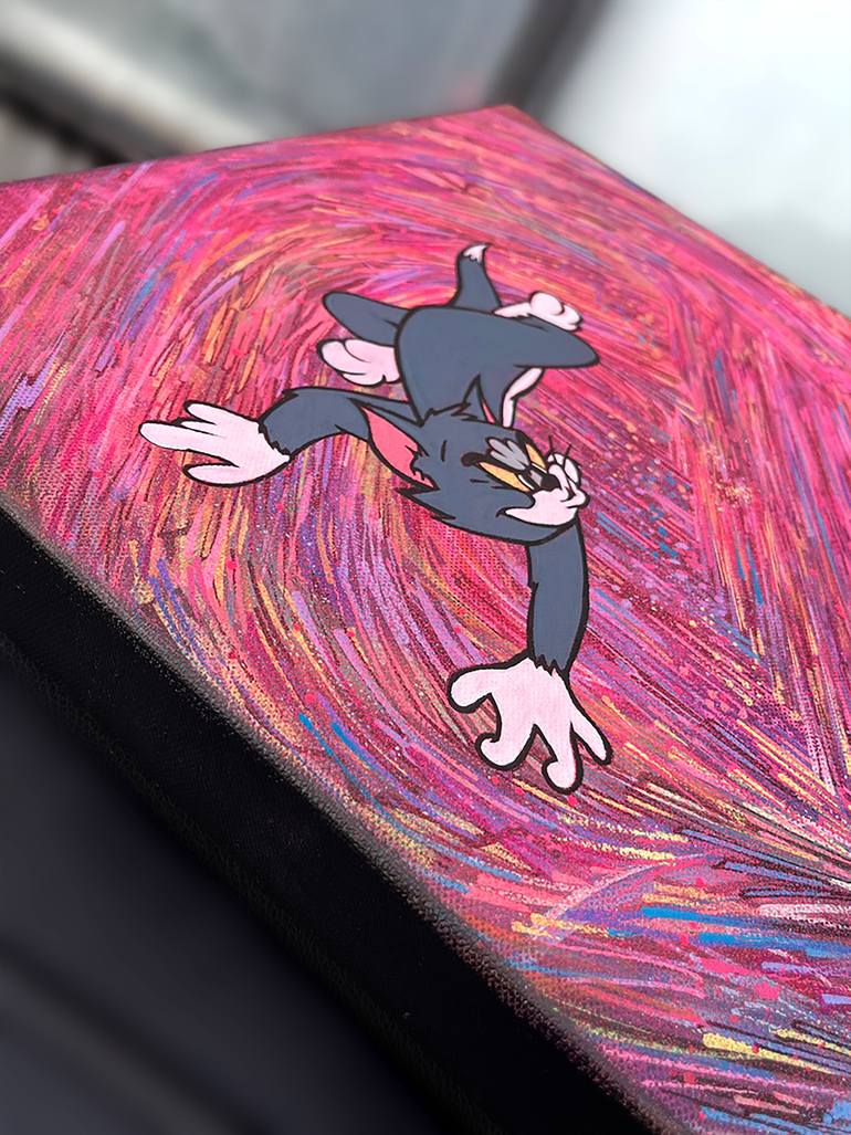 Original Abstract Expressionism Cartoon Painting by Jeremy Jones