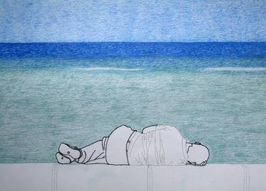Print of Figurative Beach Drawings by Sonja Hillen