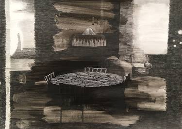 Original Interiors Drawings by Sonja Hillen