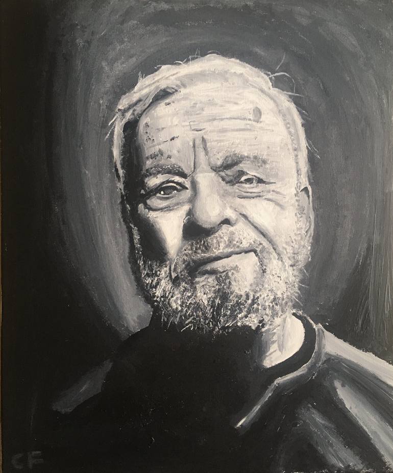 Portrait of Stephen Sondheim Painting by Connor Fogel | Saatchi Art