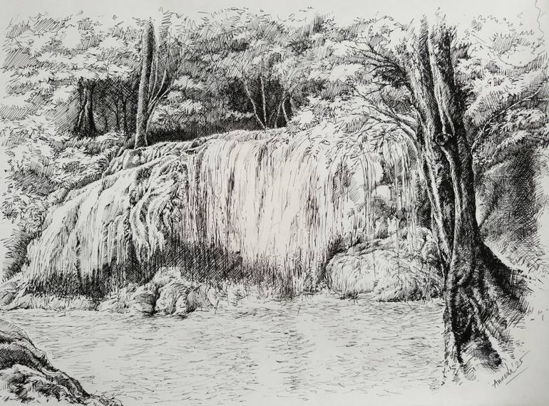 Original Black & White Nature Drawing by Ankesh Banerjee