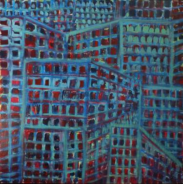 Original Abstract Cities Paintings by Silvia Rossi