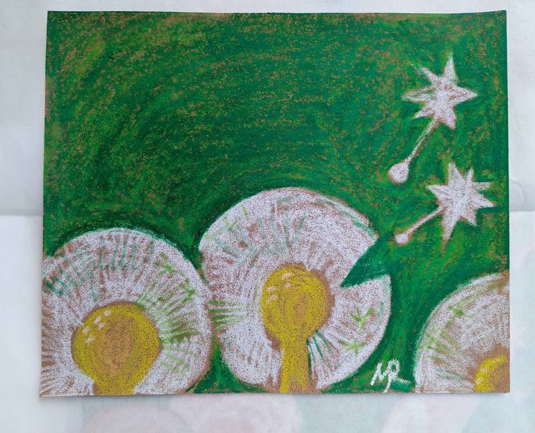 Original Figurative Floral Drawing by Mava Ra
