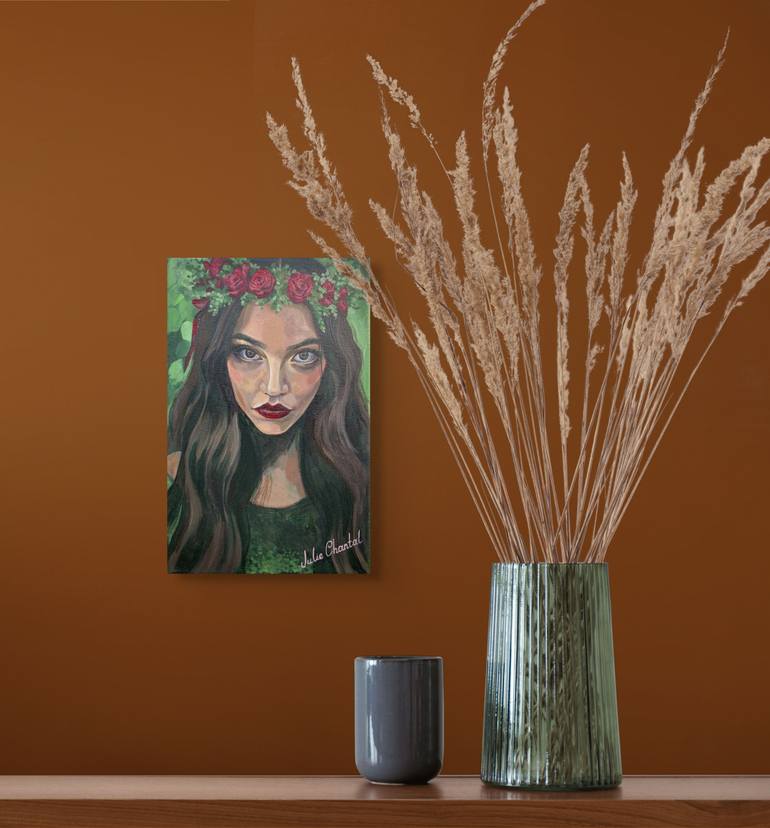 Original Portraiture Women Painting by Julie Chantal