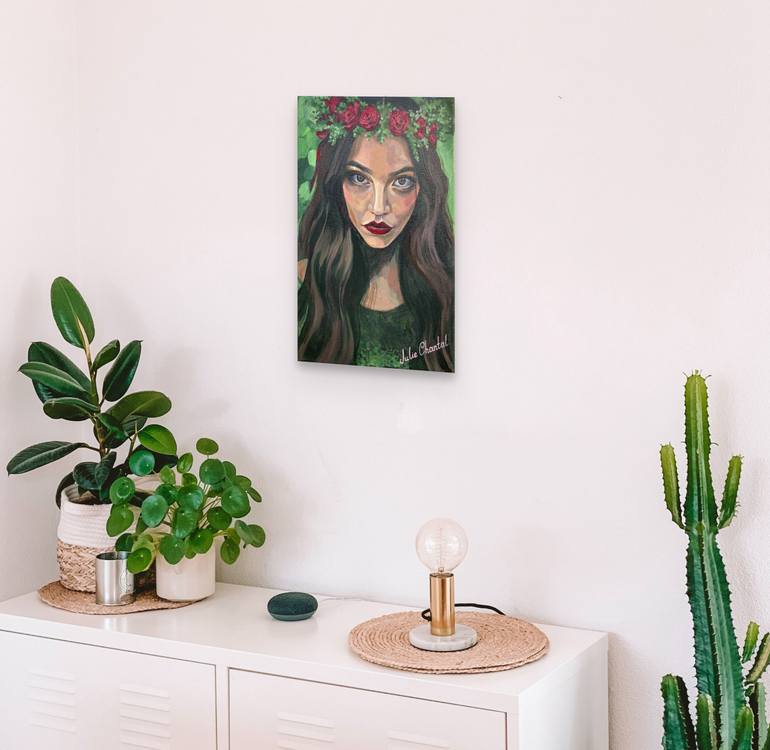 Original Portraiture Women Painting by Julie Chantal