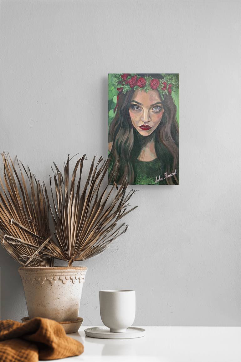 Original Portraiture Women Painting by Julie Chantal