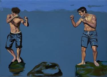 Original Figurative Family Paintings by Naila Hazell