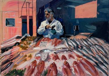 Print of Fish Paintings by Naila Hazell