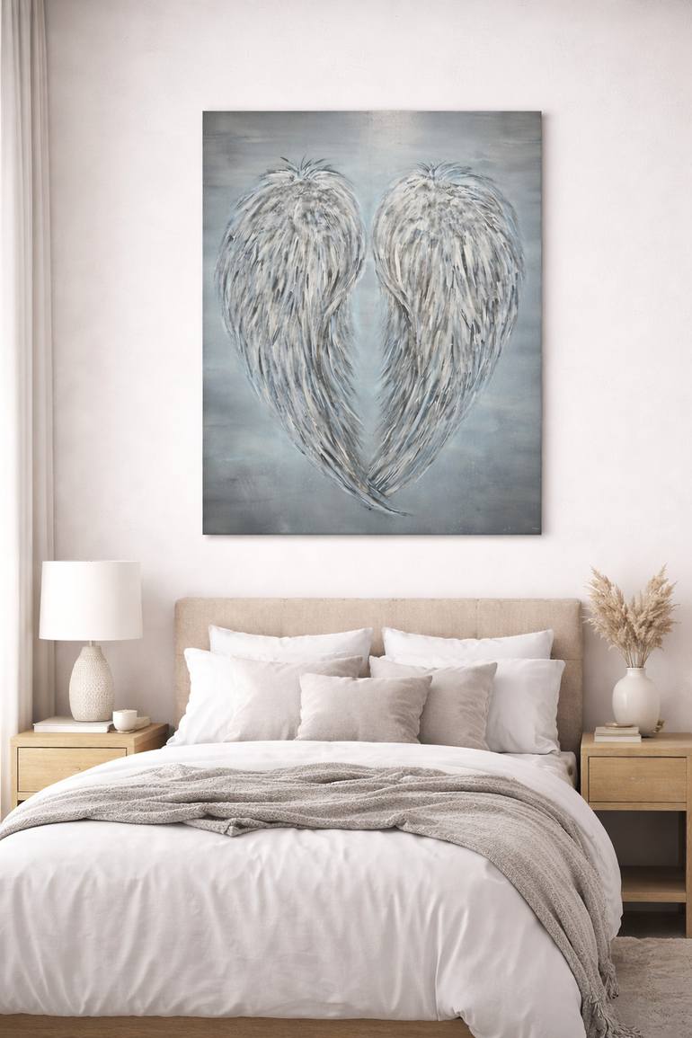 Original Black & White Abstract Painting by Vilma Labor