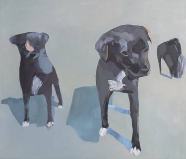 Print of Dogs Paintings by Krzysztof Klusik
