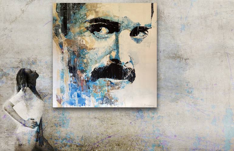 Original Abstract Expressionism People Painting by Paul Lovering