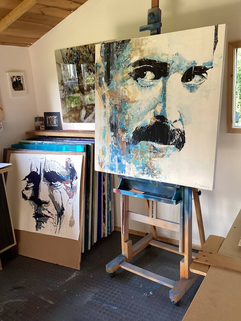 Original Abstract Expressionism People Painting by Paul Lovering