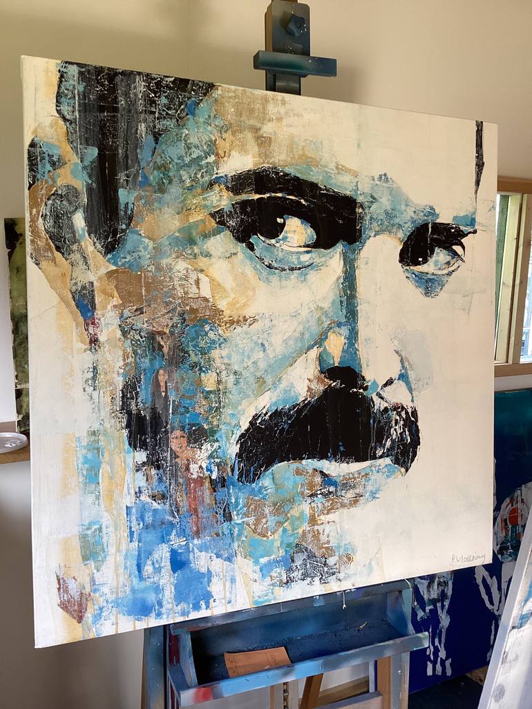 Original Abstract Expressionism People Painting by Paul Lovering