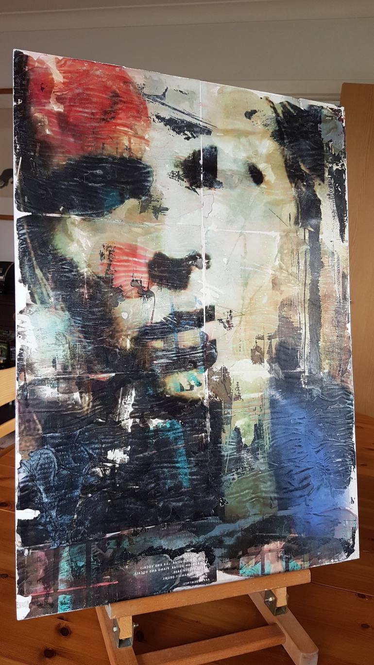 Original Abstract Expressionism Pop Culture/Celebrity Mixed Media by Paul Lovering