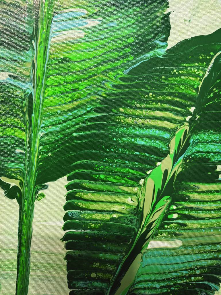 Original Abstract Expressionism Botanic Painting by Fusheng Qiao