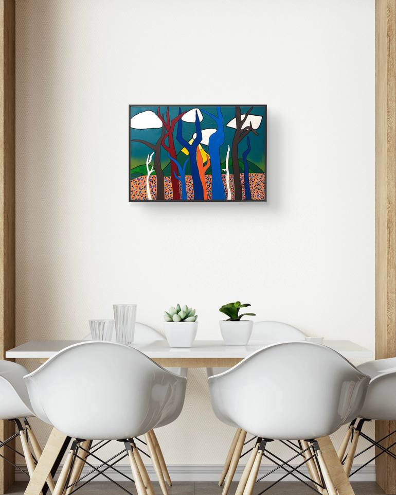 Original Abstract Expressionism Landscape Mixed Media by Gabriel Freire