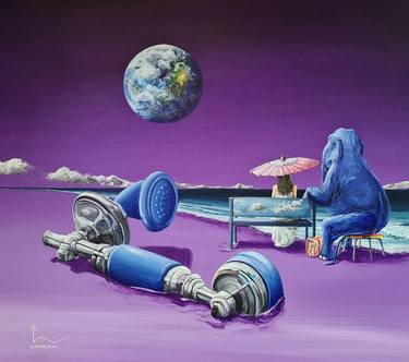 Print of Surrealism Outer Space Paintings by Olivier Lamboray