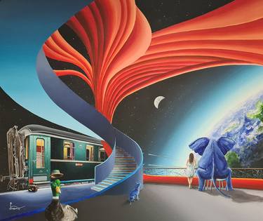 Original Outer Space Paintings by Olivier Lamboray
