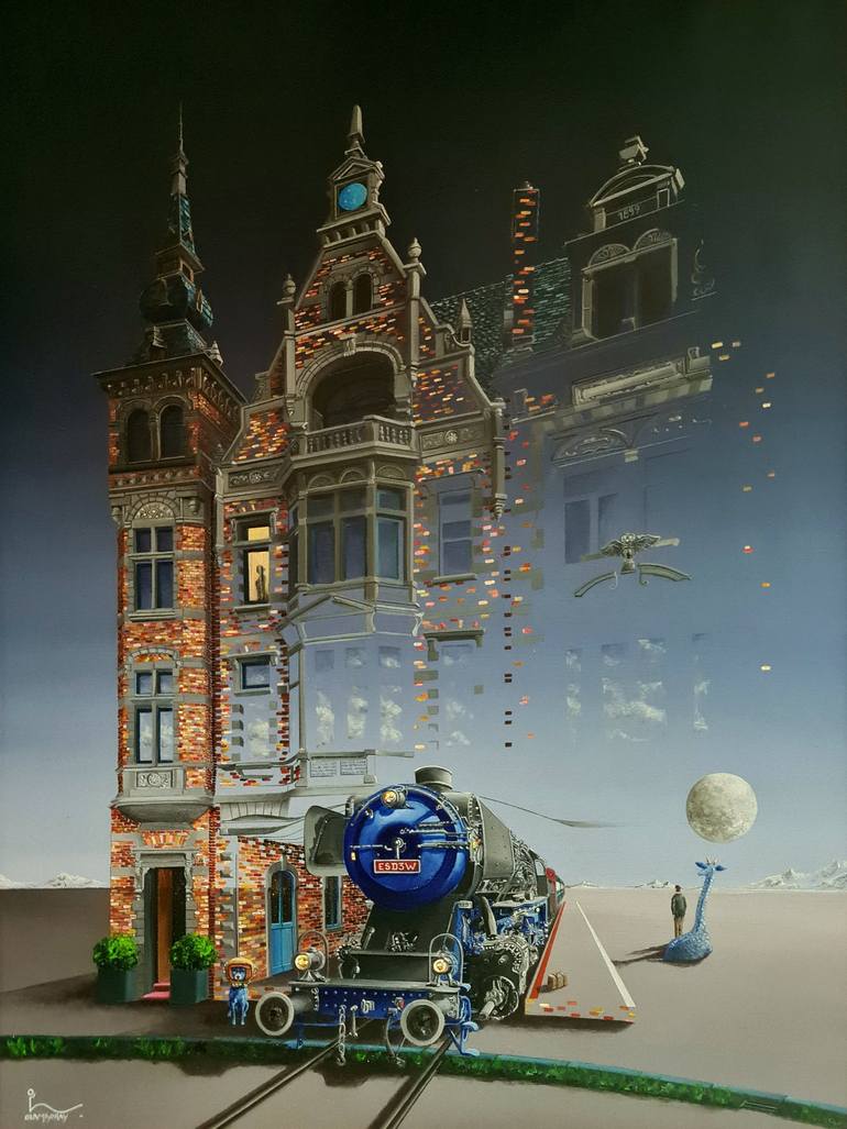 Sic Itur Ad Astra Painting by Olivier Lamboray | Saatchi Art