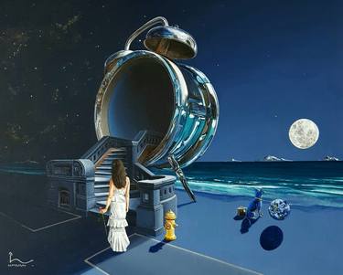 Print of Figurative Outer Space Paintings by Olivier Lamboray