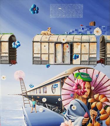 Print of Figurative Train Paintings by Olivier Lamboray