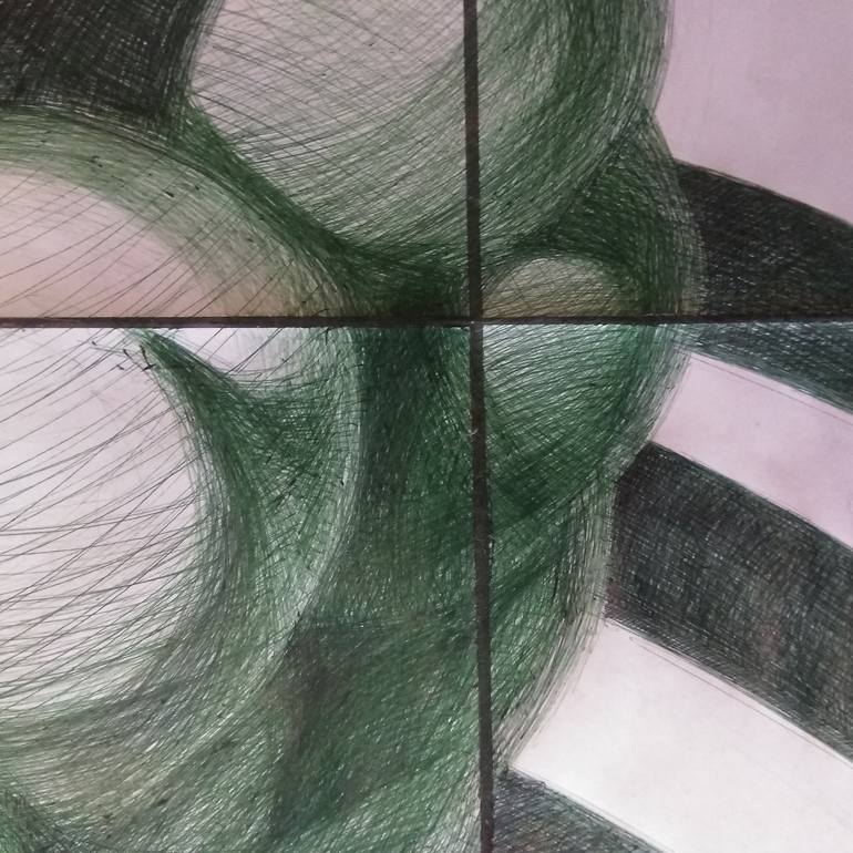 Original Abstract Fantasy Drawing by Maria Ma