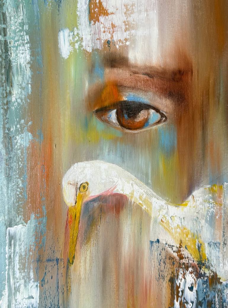 Original Abstract Expressionism People Painting by Amira Fadel