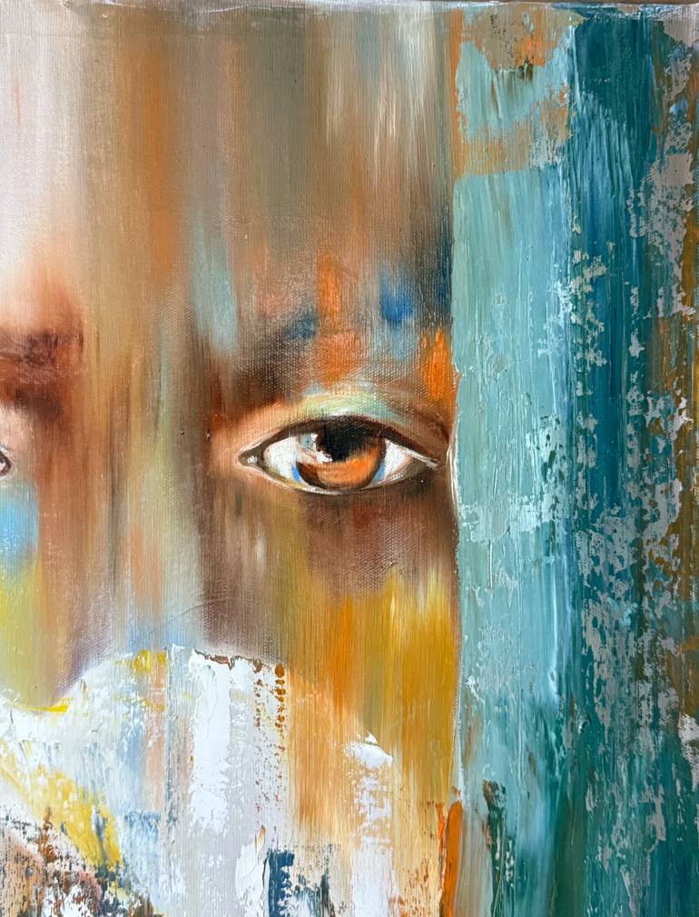 Original Abstract Expressionism People Painting by Amira Fadel