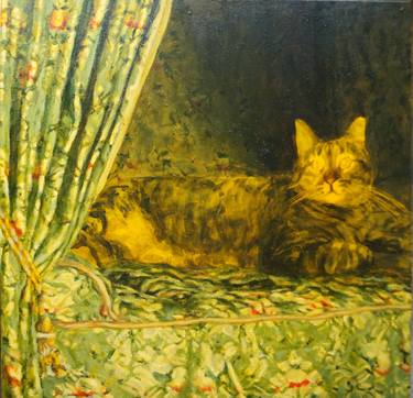 Original Figurative Cats Paintings by Paula Solís Burgos