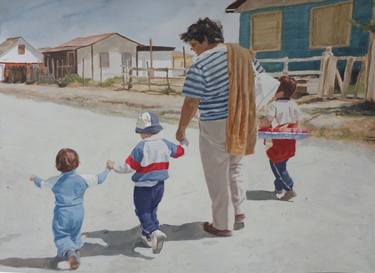 Print of Figurative Family Paintings by Paula Solís Burgos