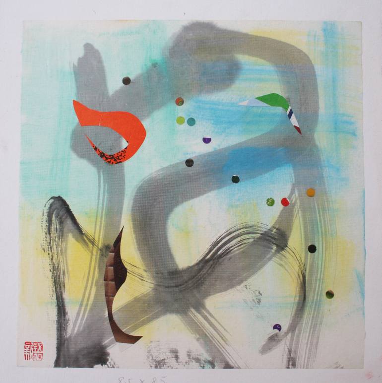 Original Abstract Botanic Painting by Xinyu Zhang