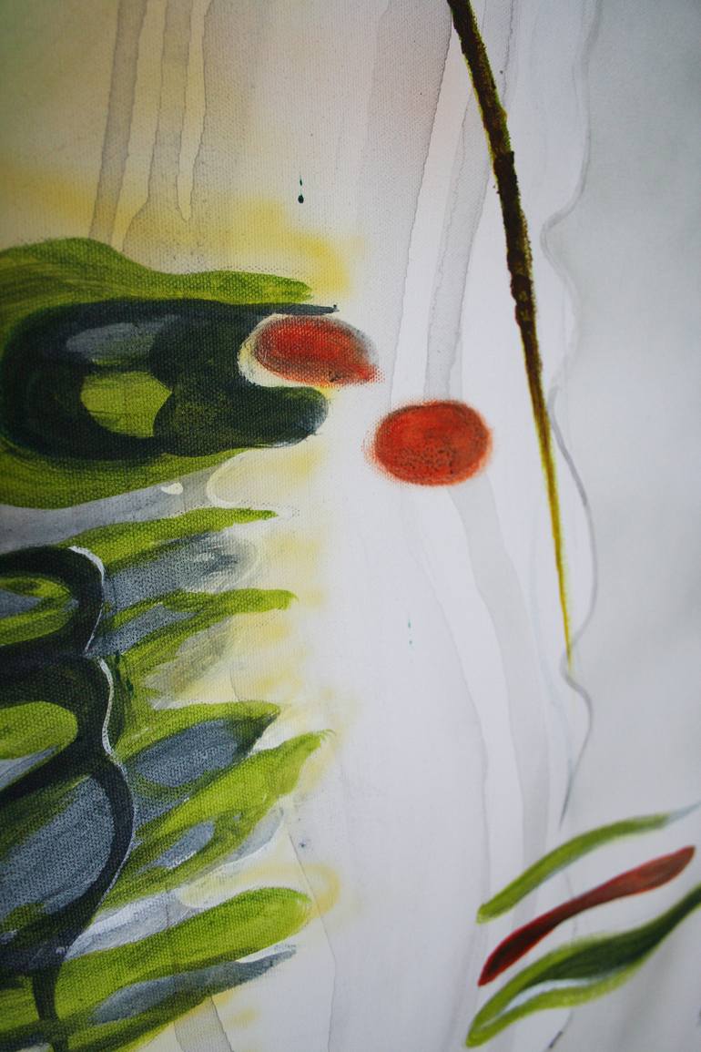 Original Abstract Botanic Painting by Xinyu Zhang