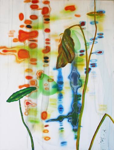 Original Abstract Botanic Paintings by Xinyu Zhang