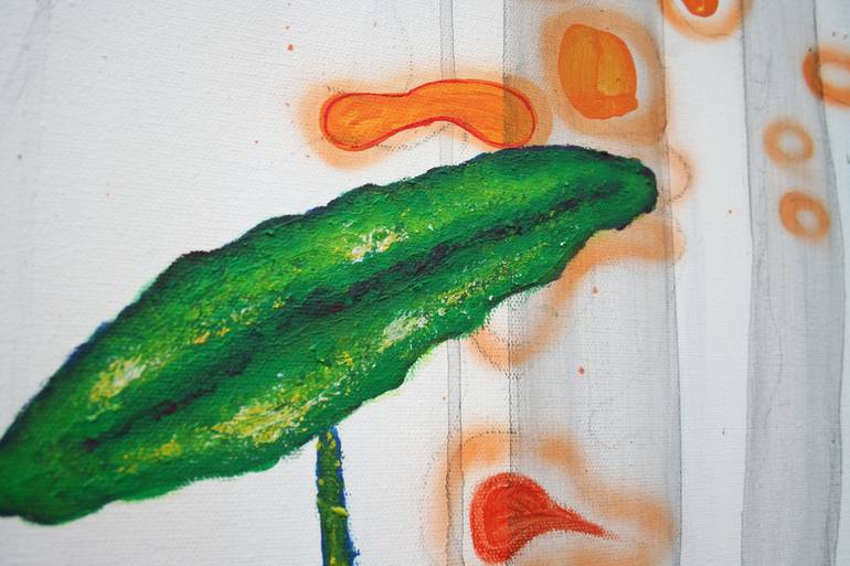 Original Abstract Botanic Painting by Xinyu Zhang