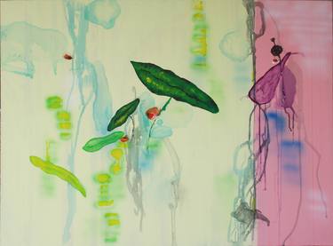 Original Abstract Expressionism Botanic Paintings by Xinyu Zhang