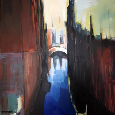 Original Abstract Expressionism Cities Paintings by Nenad Selestrin