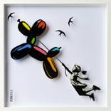 balloon dog 4 - original painting on glass by VeeBee VeeBee