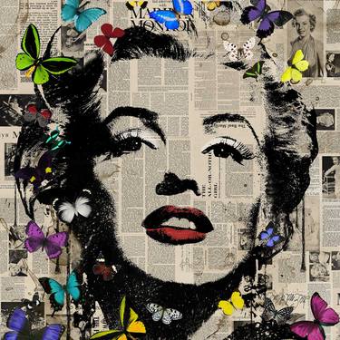 Marilyn - Butterflies 3 - signed limited edition of 80 thumb