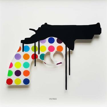 COMMISSION - Original painting on glass: glass gun - CANDY thumb