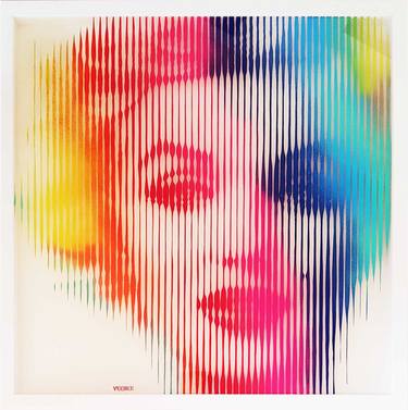 Marilyn Monroe Painting on glass: Rainbow image