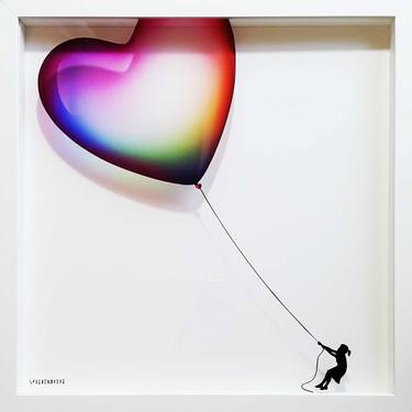 Saatchi Art Artist VeeBee VeeBee; Printmaking, “Balloon Heart on Glass - Edition of 10 Only” #art