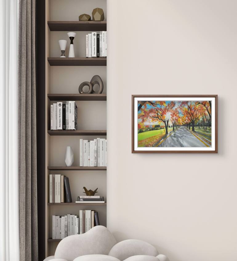 Original Abstract Architecture Painting by Shafiq Ul Qalam