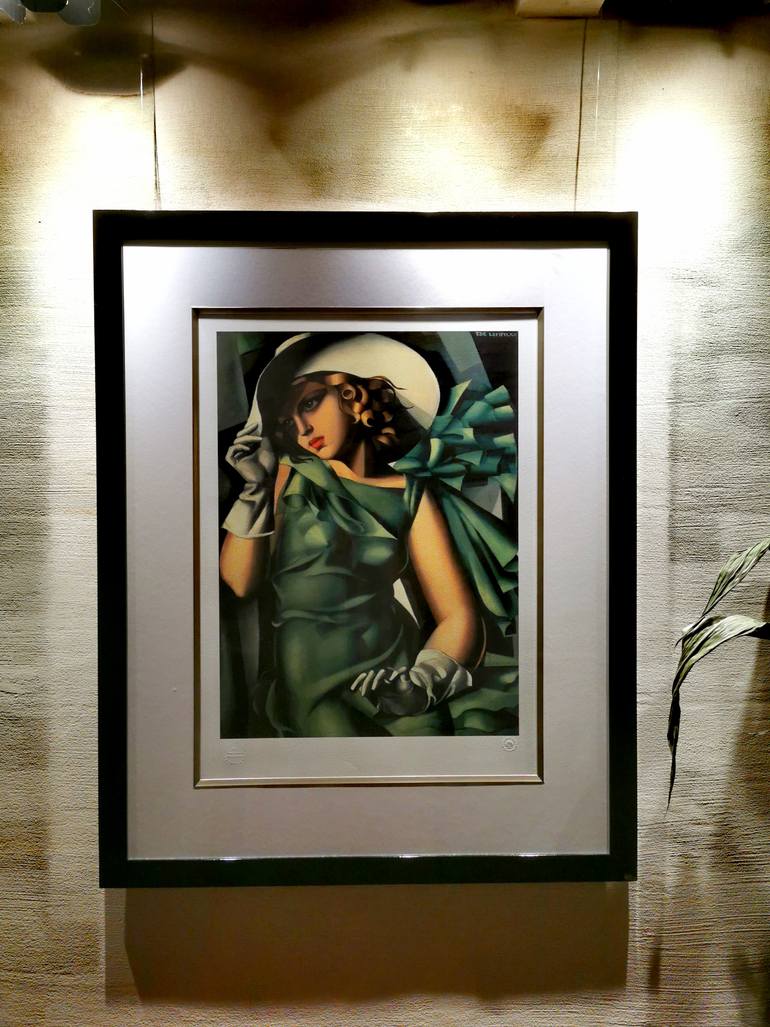 slim fit dress slacks Young Girl in Green by Tamara de Lempicka