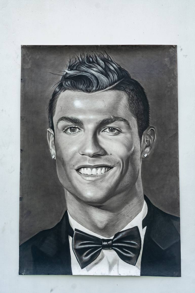 Original Pop Culture/Celebrity Drawing by Omobusola Ajayi | Realism Art on Paper | THE LITTLE BOY FROM MADEIRA