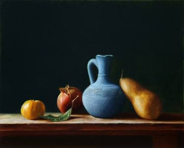 still life with blue pitcher thumb