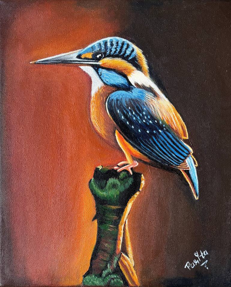 Original Art Deco Wildlife Painting by Parita Art By Heart