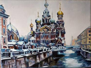 Original Expressionism Architecture Paintings by Christina Zelenskaya